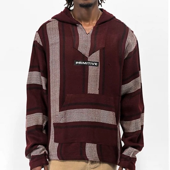 Primitive Burgundy Baja Hoodie ~ Small - Picture 1 of 8